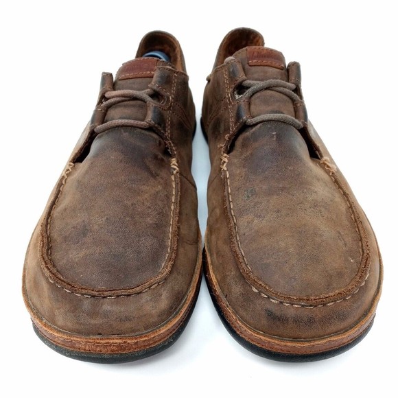 Olukai Ohana Casual Brown Nubuck Leather Lace-Up Shoes - Men's Size 10 - Picture 3 of 8